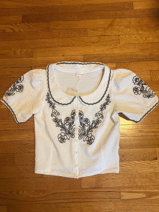 böhme Jamie Embroidered Top Large - Picture 1 of 3